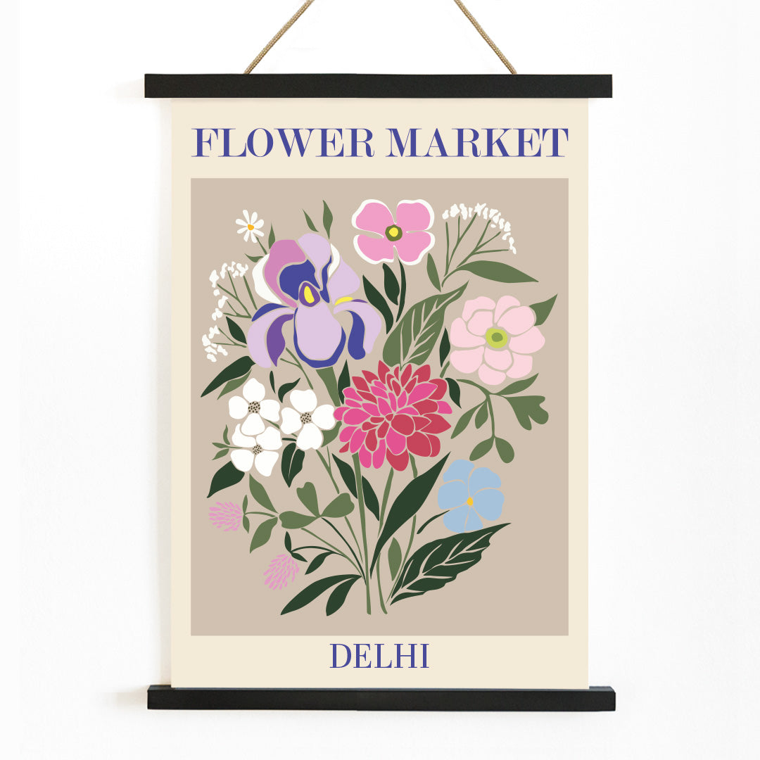 , with wooden magnetic frame on white background