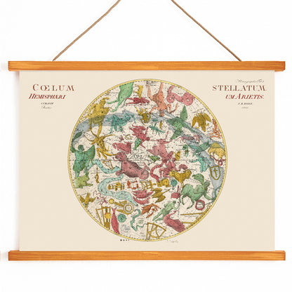 , with wooden magnetic frame on white background