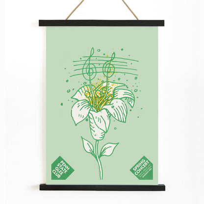 , with wooden magnetic frame on white background