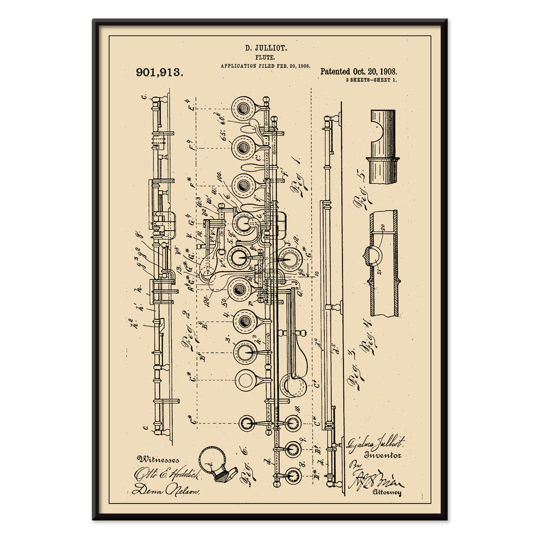 , with black aluminium frame on white background