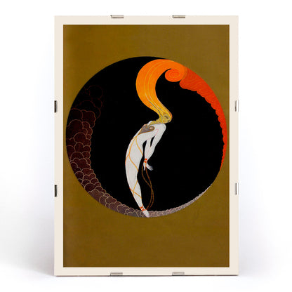 , framed and displayed in modern living room decor