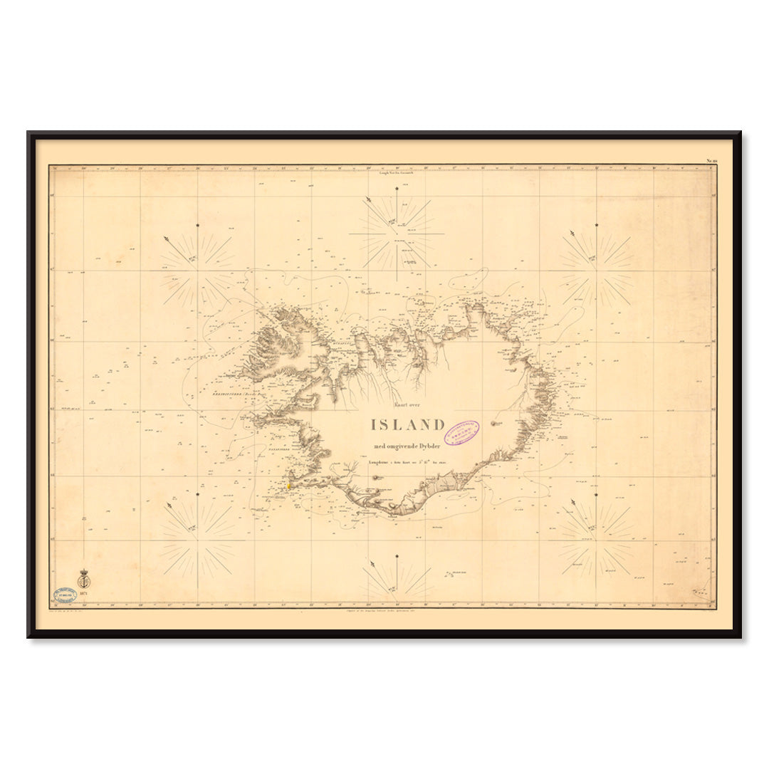 , with black aluminium frame on white background