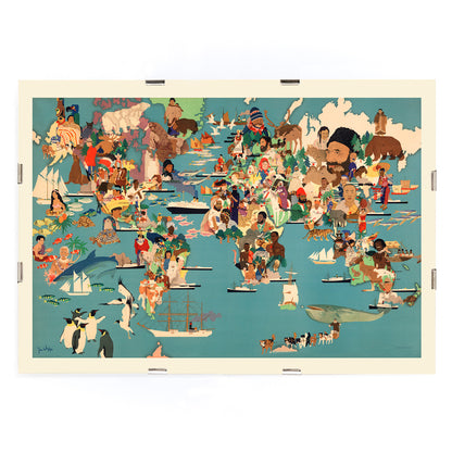 , framed and displayed in modern living room decor