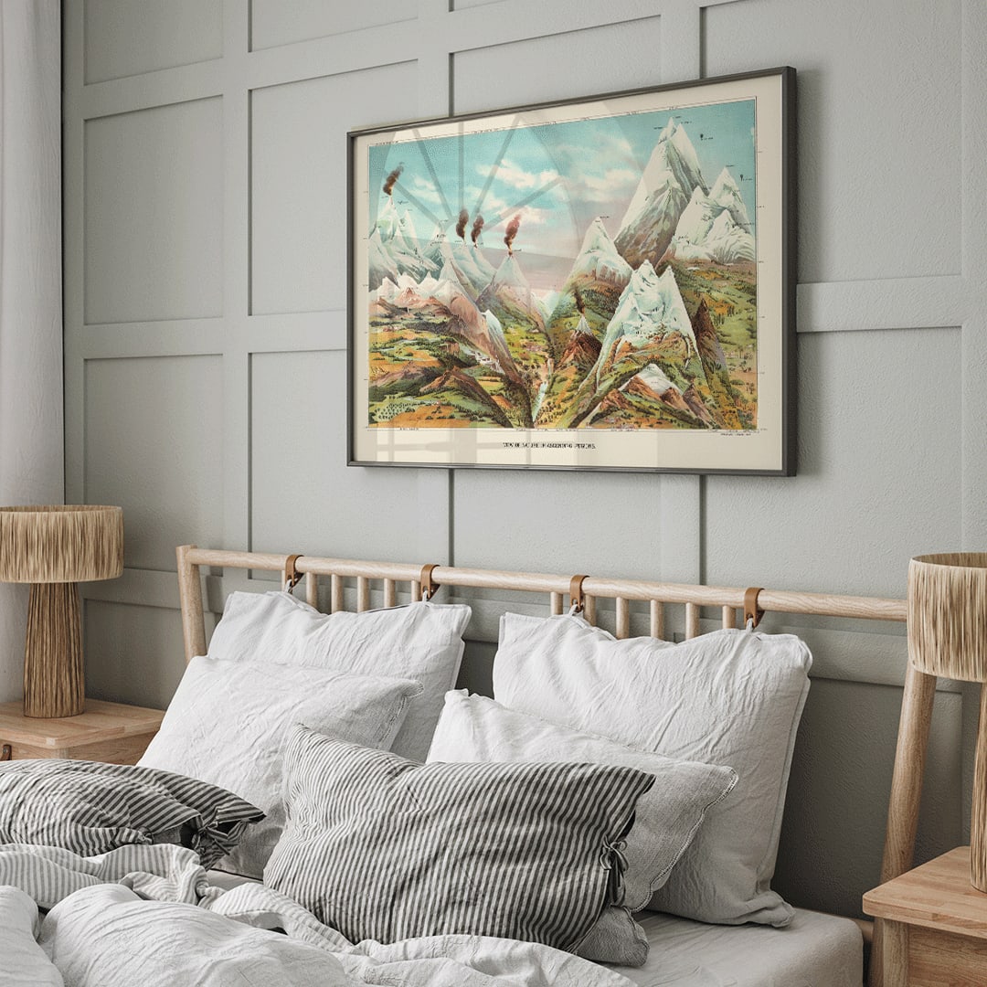 , framed and displayed in home decor