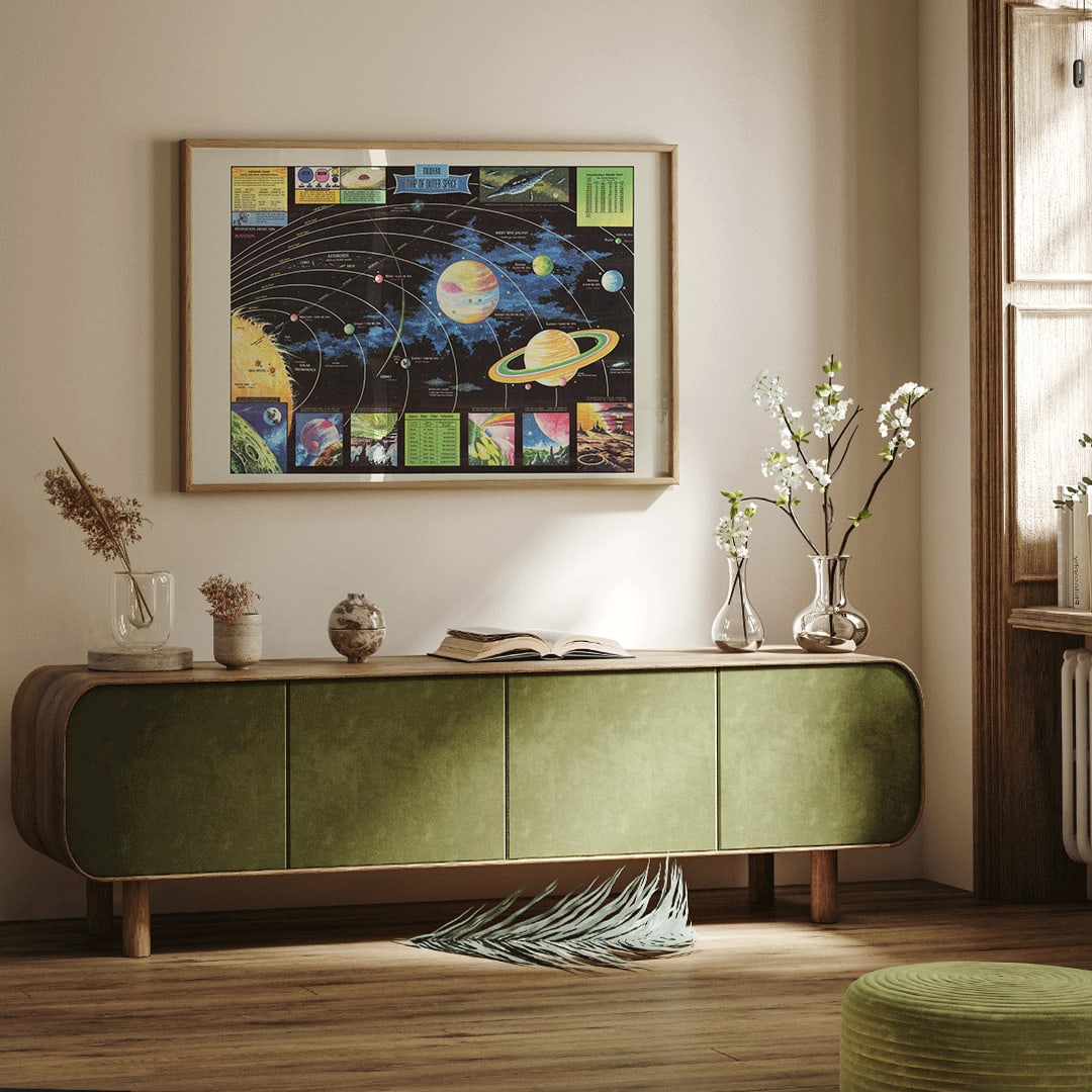 , framed and displayed in home decor