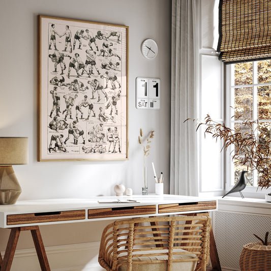 , framed and displayed in home decor